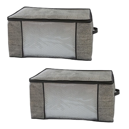 Simplify Blanket Storage Bag in Black, 2PK 25425-2PK-BLACK